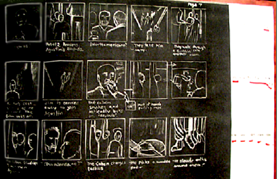 death-of-a-mercenary-storyboards sample page
