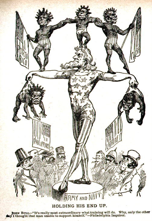 holding-his-end-up,-editorial cartoon, 1898