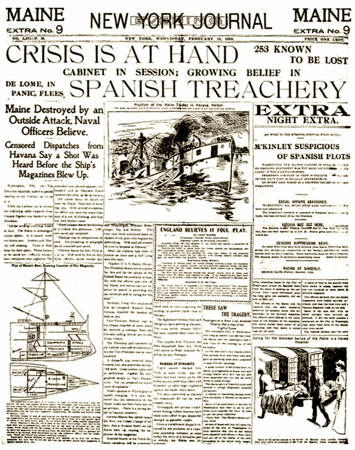 the-sinking-of-the-maine-headlines