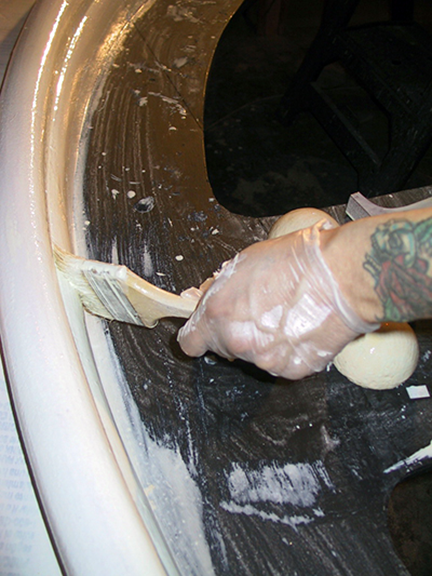 spanish-galleon-reconstruction,-by-john-rivera-resto,-2012,--applying-styrospray