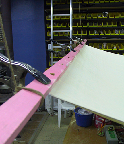 spanish-galleon-reconstruction,-by-john-rivera-resto,-2012,--clamps-securing-canvas