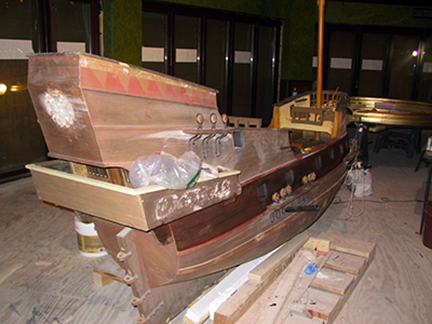 spanish-galleon-reconstruction,-by-john-rivera-resto,-2012,--staining-progression