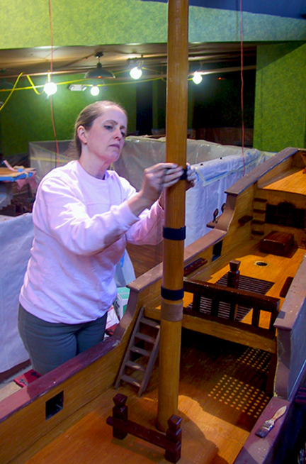 spanish-galleon-reconstruction,-by-john-rivera-resto,-2012,-adding-rope-rings-to-mast