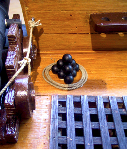 spanish-galleon-reconstruction,-by-john-rivera-resto,-2012,-detail-of-cannon-balls