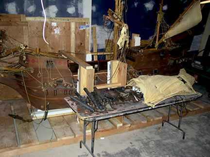 spanish-galleon-reconstruction,-by-john-rivera-resto,-2012,-taking-inventory