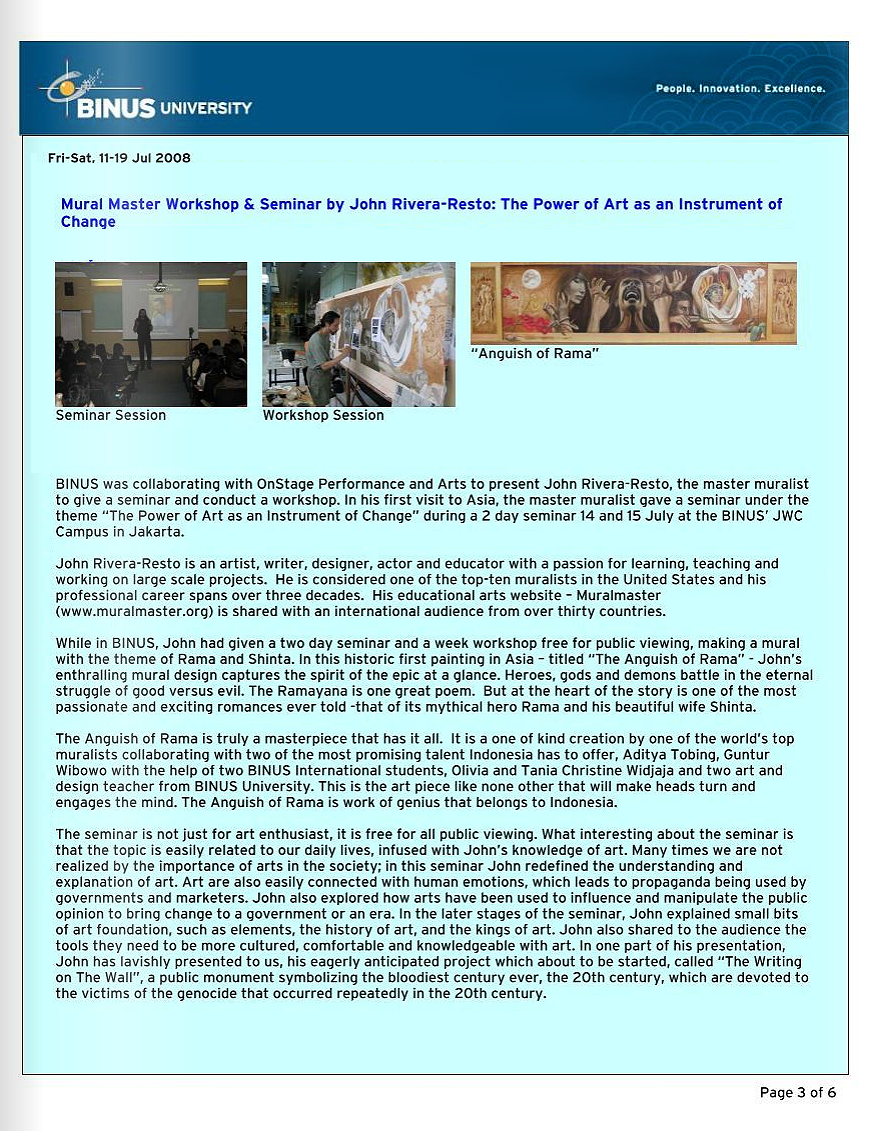 august 2008, BCC Newsletter, binus-university