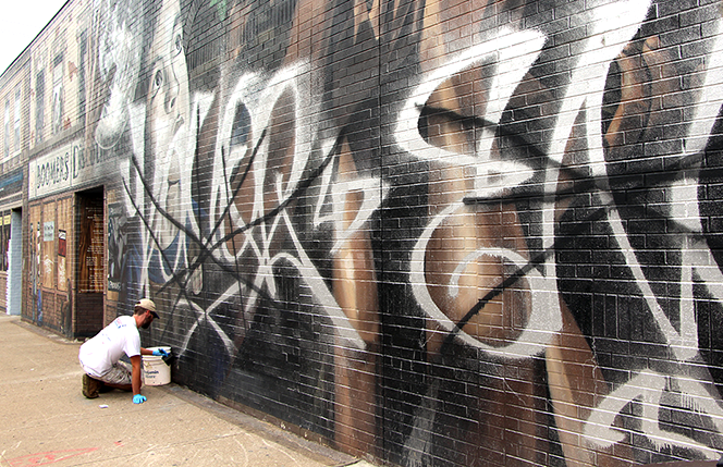 starting the graffiti removal