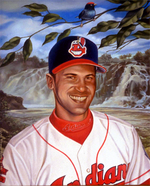 portrait of Omar Vizquel by John Rivera-Resto, 1999