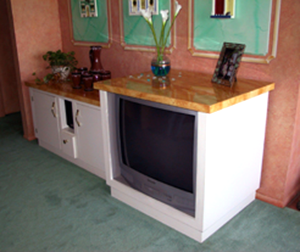 tv and stereo cabinet