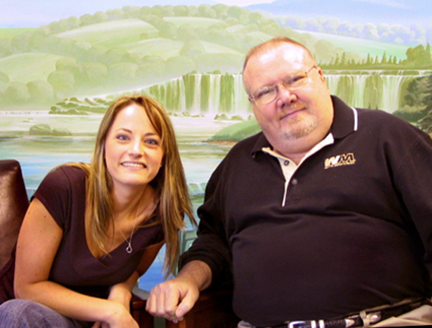 Kim Ciaverelli and Arnold Brock