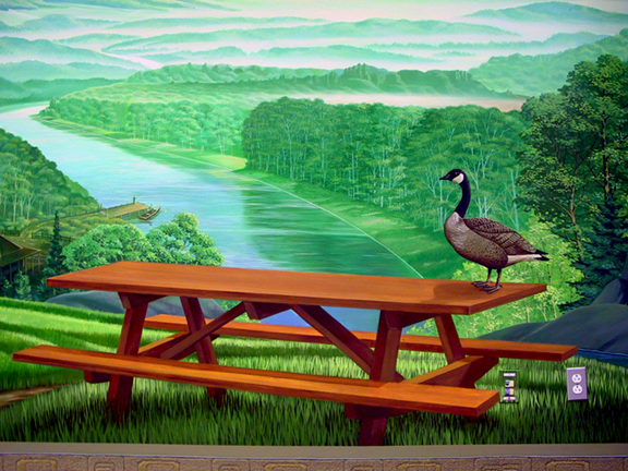the adpro mural, goose detail