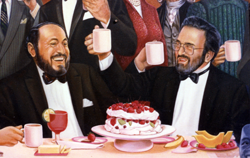 Mr. Charles 'Chuck' Diamond and Luciano Pavarotti