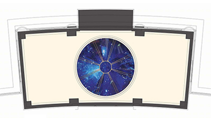 great hall ceiling plan showing the position of the dome