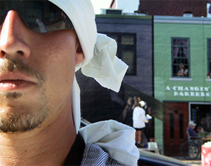 John's son John Alexander at the worksite