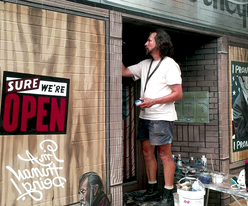 painting the credits