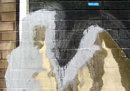 rain running down the wall