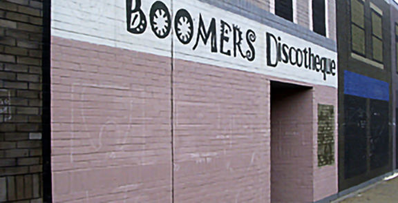 chalk outlines on building 2