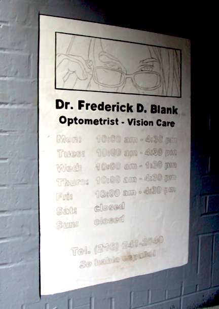 lettering sign with paint