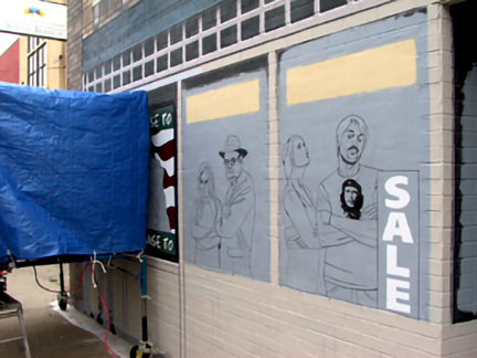 cold day outside the makeshift