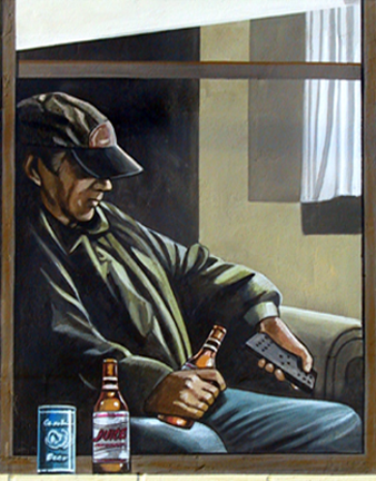 Image of theworking stiff, a person who has an ordinary job that is not well-paid.