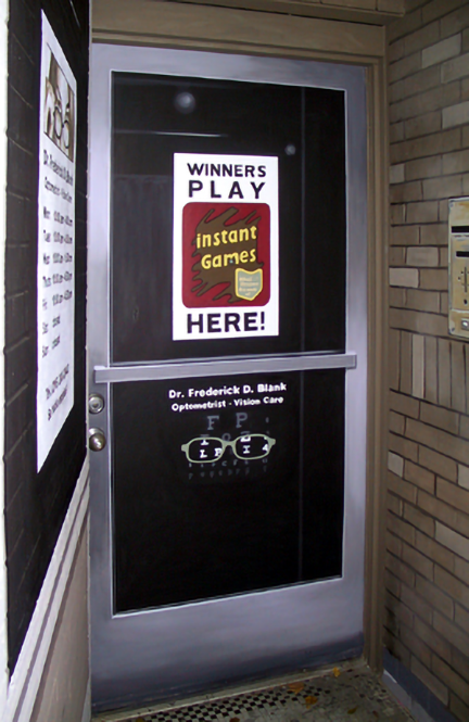 glass aluminum framed door completed