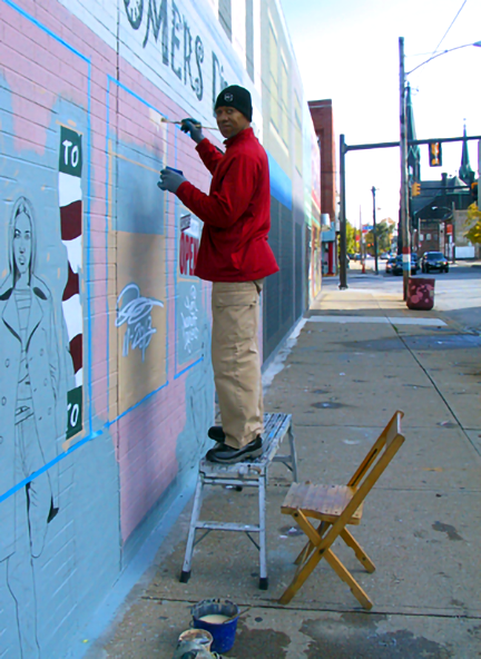 Ric Owns painting in the cold