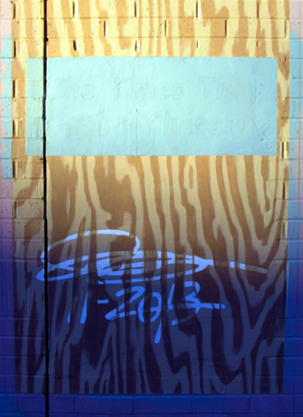 another detail of painting plywood texture