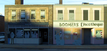 dusk shadows cast on buildings 1 and 2