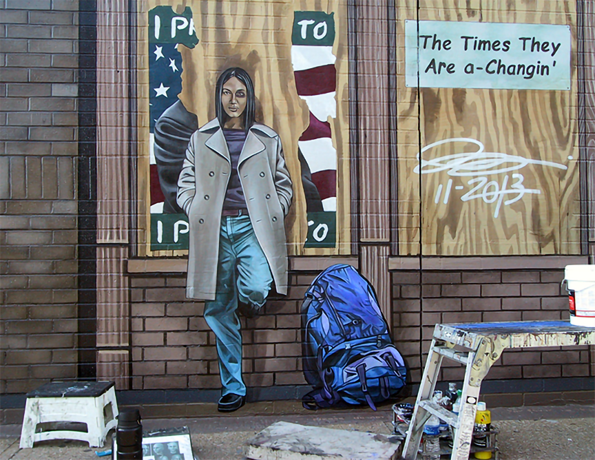 finished tableau of the runaway teenager