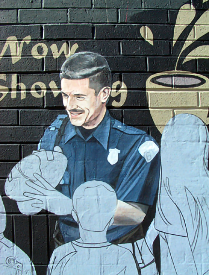 detail of shirt being painted