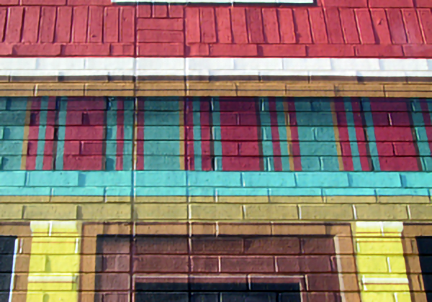 awning on building 6 being painted