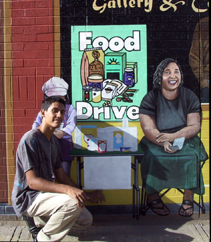 joshua serrano blocking colors on food cans