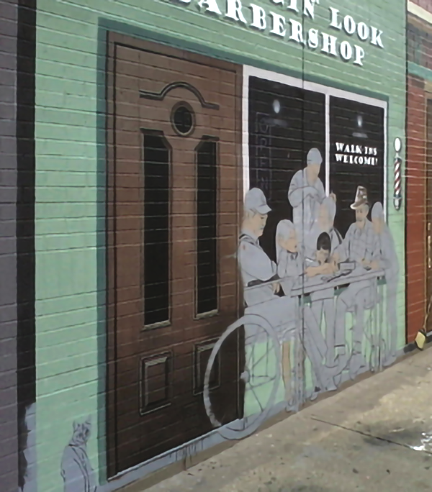 barbershop door completed