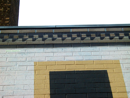 painted cornice detail