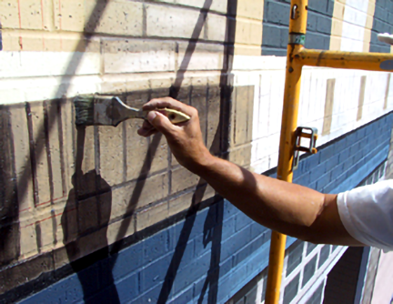 building 1 facade detail