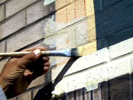 retouching base colors around window area