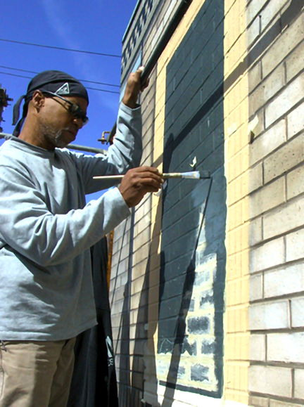 dried filler repainted with base color