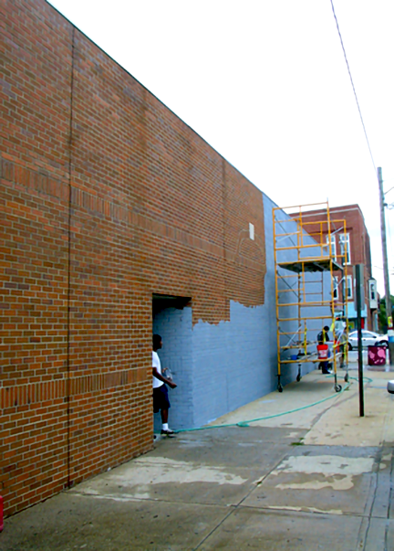 wall priming in progress