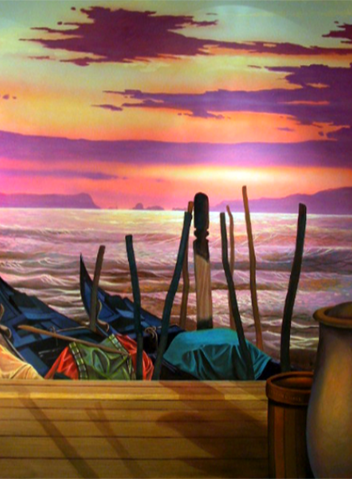 the italian village restaurant mural comune di venezia, by John Rivera-Resto. detail 10