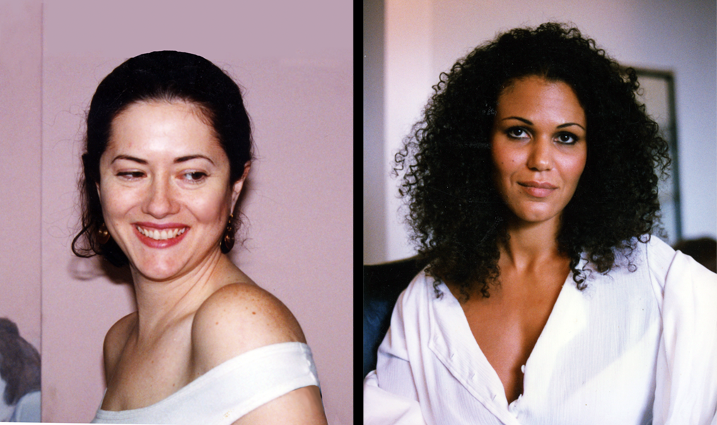 jini fontana and beth thomson, modeling for the thinkers mural addition, 1995