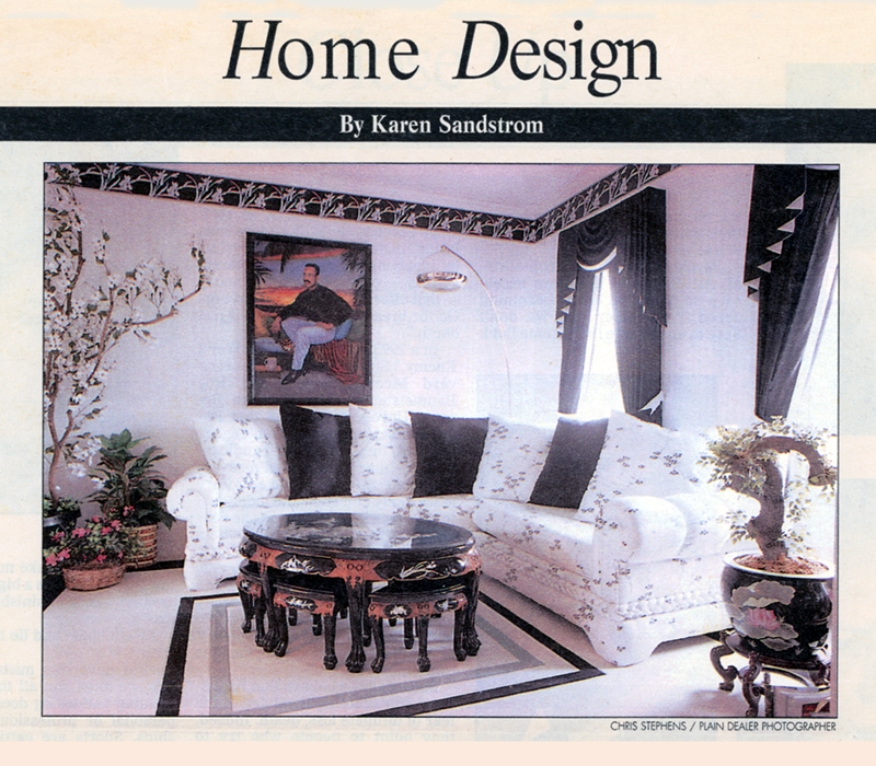 karen's sandstrom plain dealer article on the baerga home decor by john rivera resto, 1995