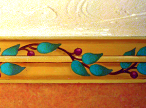 hand painted border detail