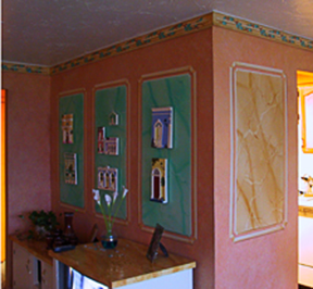 plaques on the display panels