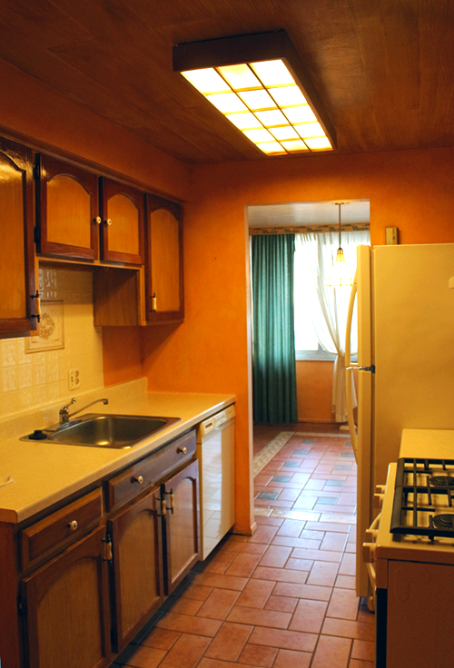 lewis apartment murals kitchen woodgraining completed