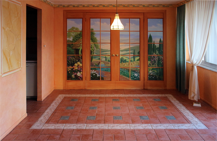 finished dining area