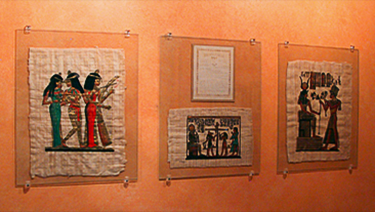 lewis apartment egyptian wall display