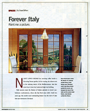 Lewis apartment newspaper article