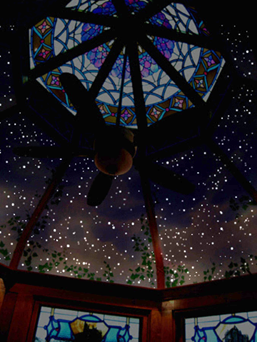 Detail of starry night sky.