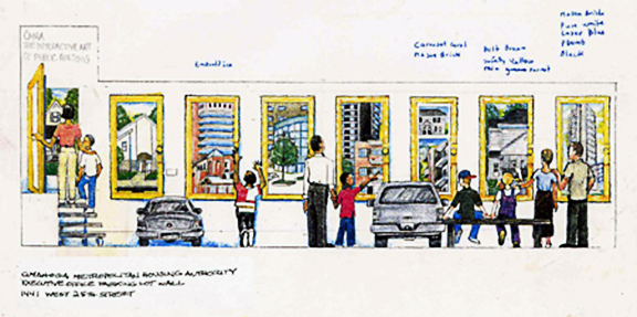 Hector Vega's conceptual design for the CMHA mural