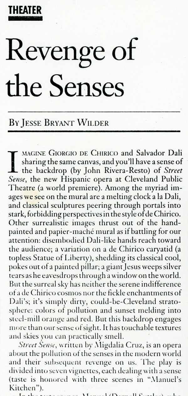newspaper article by jesse bryant wilder, may 1991, street sense